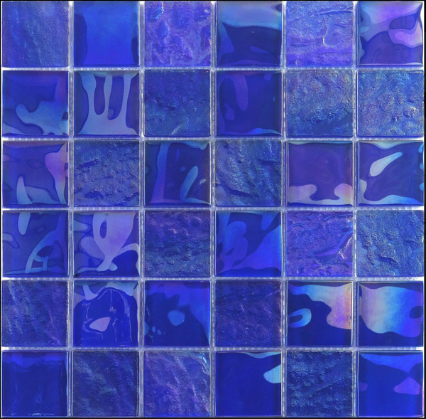 Vidrofina Cobalt Blue 2x2 Glass Mosaic Tile