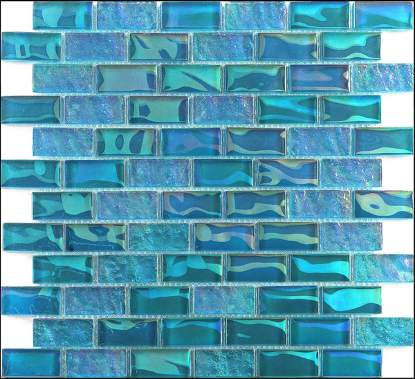 Vidrofina Ocean Blue 1x2 Pool Tile Series