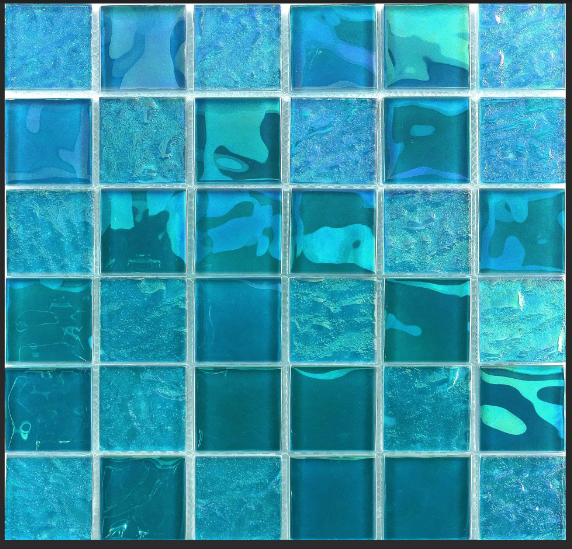 Vidrofina Ocean Blue 2x2 Pool Tile Series