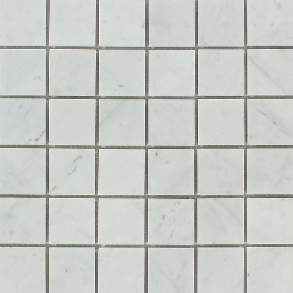 2x2 Bianco Carrara Mosaic Tile ( HONED )