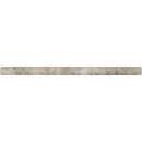 3/4x12 Tumbled Silver Travertine Bullnose Liner