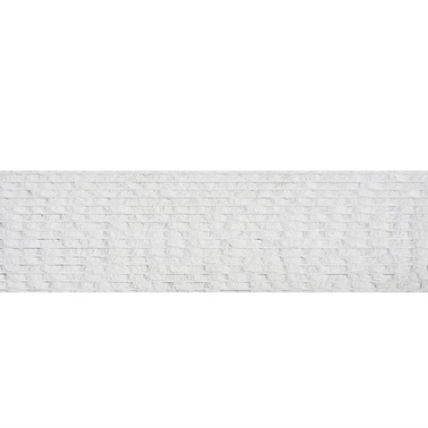 6x24 White Pearl (Lymra) Combed Brushed Ledger Panel ( HONED )