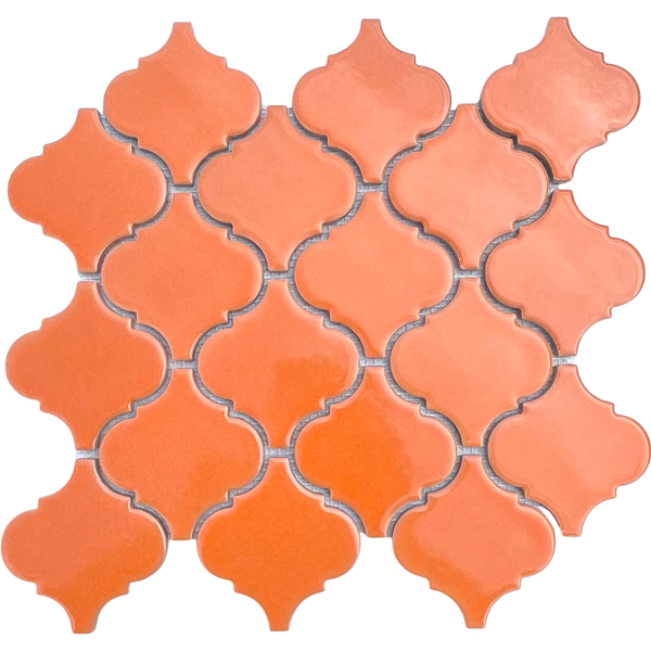 orange arabesque tile