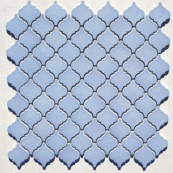 light blue arabesque tile