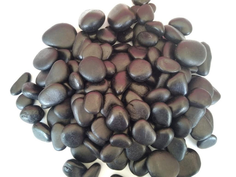 Polished Black Rainforest Pebbles