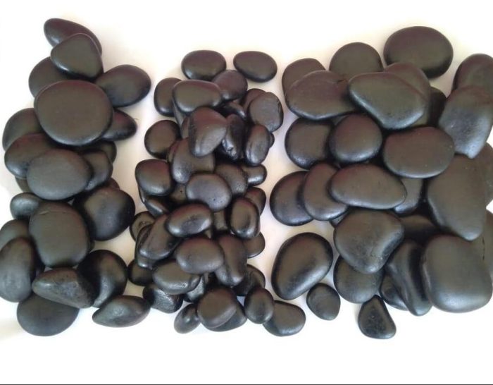 Polished Black Rainforest Pebbles