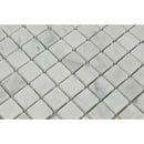 1 x 1 Honed Bianco Carrara Marble Mosaic Tile