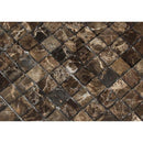 1 x 1 Tumbled Emperador Dark Marble Mosaic Tile