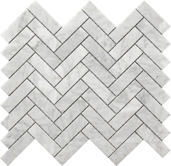 ROCKART HERRINGBONE MARBLE MOSAIC 12X12.