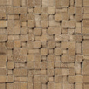 1x1 Split-faced Noce Travertine 3-D Mosaic Tile