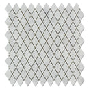 1x2 Polished Bianco Carrara Marble Diamond Mosaic Tile