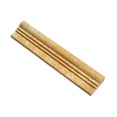 2 1/2 x 12 Honed Gold Travertine Double-Step Chair Rail Trim
