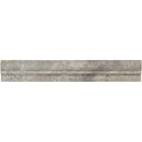 2x12 Honed Silver Travertine Single-Step Chair Rail Trim