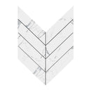 2x8 Statuario Chevron Marble Mosaic ( POLISHED )