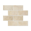 3 x 6 Honed Ivory Travertine Tile