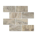 3 x 6 Tumbled Silver Travertine Tile