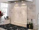 4x4 Tumbled Ivory Travertine Mosaic Tile