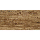 6 x 12 Unfilled Brushed Noce Exotic (Vein-Cut) Travertine Tile