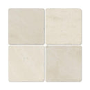 6 x 6 Tumbled Crema Marfil Marble Tile