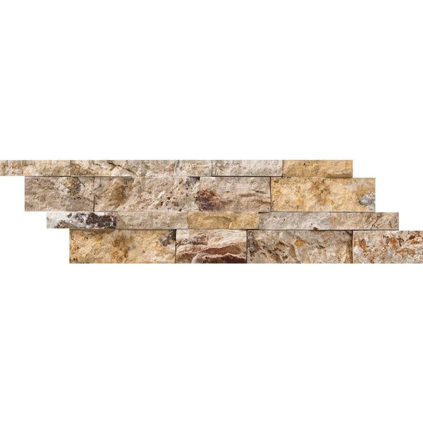 6x24 Split-faced Scabos Travertine Ledger Panel