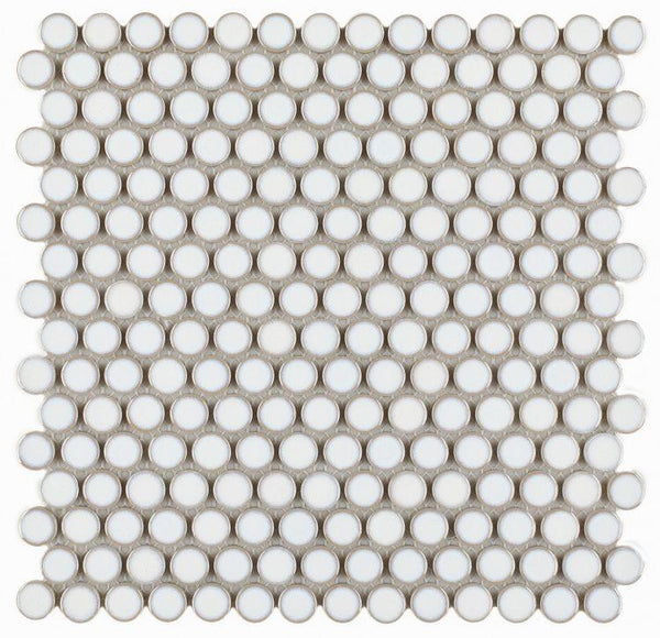 Penny Round  White 11.5 x 11.5