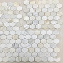 2x2 Calacatta White Hexagon Mosaic Tile ( POLISHED )