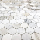 2x2 Calacatta White Hexagon Mosaic Tile ( POLISHED )