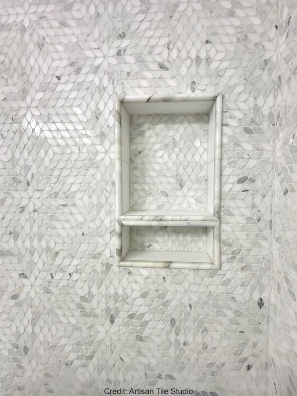 PALAU Calacatta Gold, Thassos Mix Mosaic Tile