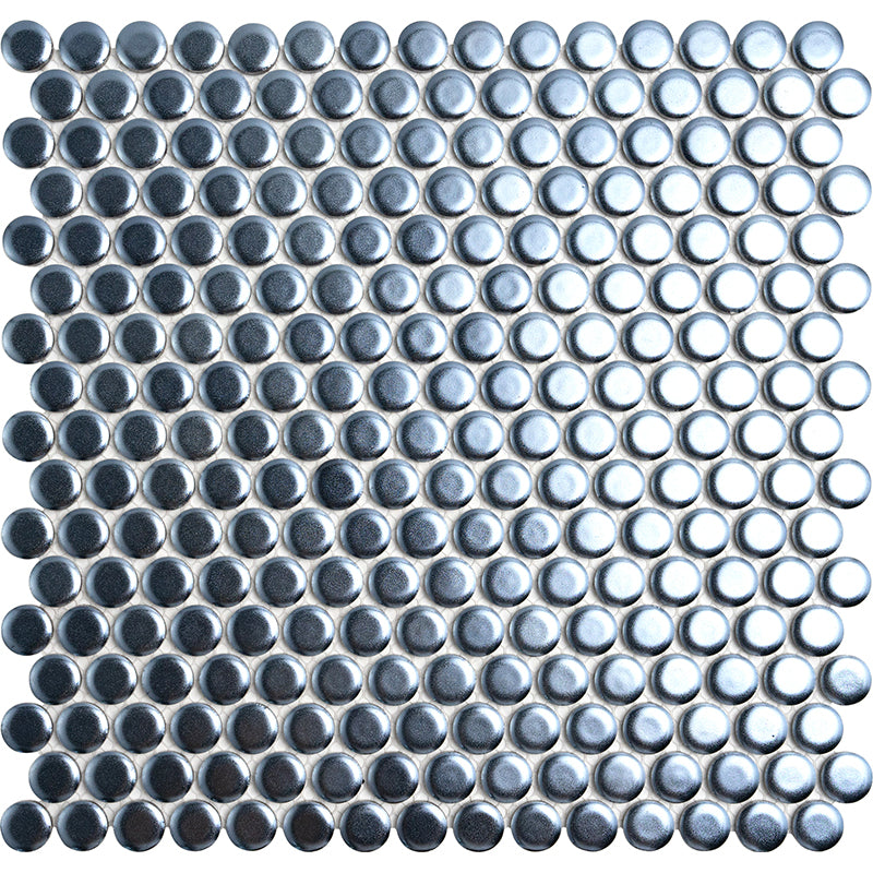 Milky Way Blue Penny Round Mosaic Tile