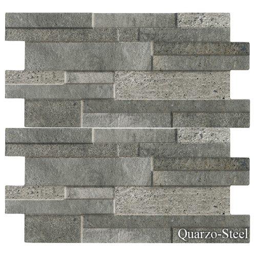 Quarzo Steel 6 1/4″ x 16″ Pool Tile Series