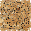 Gold Tumbled Travertine Random Broken Mosaic Tile