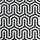 Thassos White Honed Marble Berlinetta Mosaic Tile (Thassos w/ Black)