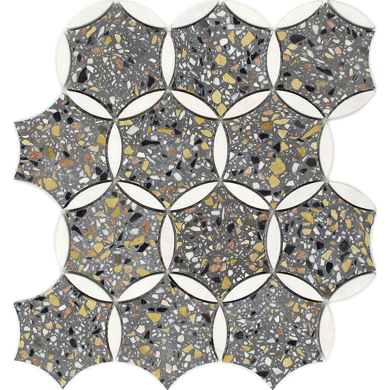 FLUVIALE Terrazzo, Dolomite Mix Mosaic Tile