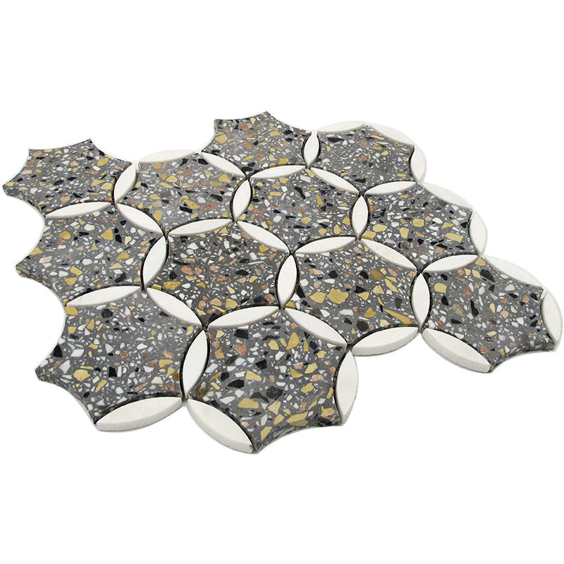 FLUVIALE Terrazzo, Dolomite Mix Mosaic Tile