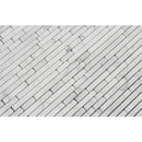Bianco Carrara Honed Marble Bamboo Sticks Mosaic Tile