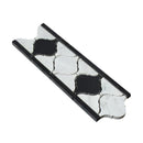 Bianco Carrara Honed Marble Lantern Border (Carrara w/ Black)