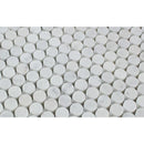Bianco Carrara Honed Marble Penny Round Mosaic Tile