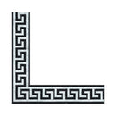 Bianco Carrara Polished Marble Greek Key Corner (Carrara w/ Black)