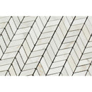 Calacatta Gold Polished Marble Mini Chevron Mosaic Tile
