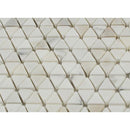 Calacatta Gold Tumbled Marble Triangle Mosaic Tile