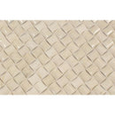 Crema Marfil Polished Marble 3-D Small Bread Mosaic Tile