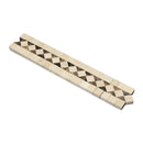 Crema Marfil Polished Marble BIAS Border w/ Emp. Dark Dots