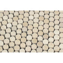 Crema Marfil Polished Marble Penny-Round Mosaic Tile