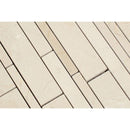 Crema Marfil Polished Marble Random Strip Mosaic Tile