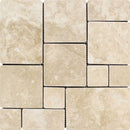 Durango Tumbled Travertine Mini Pattern Mosaic Tile (Non-Interlocking)