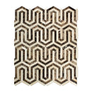 Emperador Dark Polished Marble Berlinetta Mosaic Tile (Emperador Dark + Crema Marfil)