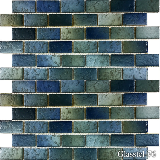 Glasstel Marine Matte 1 x 2 Pool Tile Series