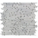 Bianco Carrara Honed Marble Bamboo Sticks Mosaic Tile