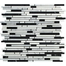 Bianco Carrara Honed Marble Bamboo Sticks Mosaic Tile (Carrara + Black)