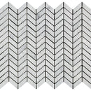 Bianco Carrara Honed Marble Mini Chevron Mosaic Tile